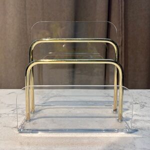 Threshold Acrylic Organizer/Letter Tray, with gold accent